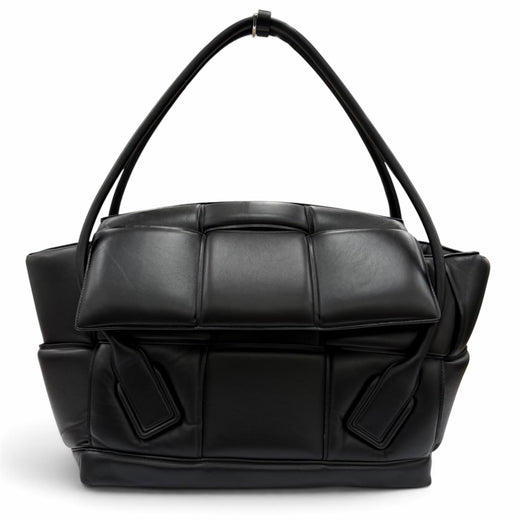 Great BOTTEGAVENETA Handbag Padded Large Arco Handbag black leather Women 573400