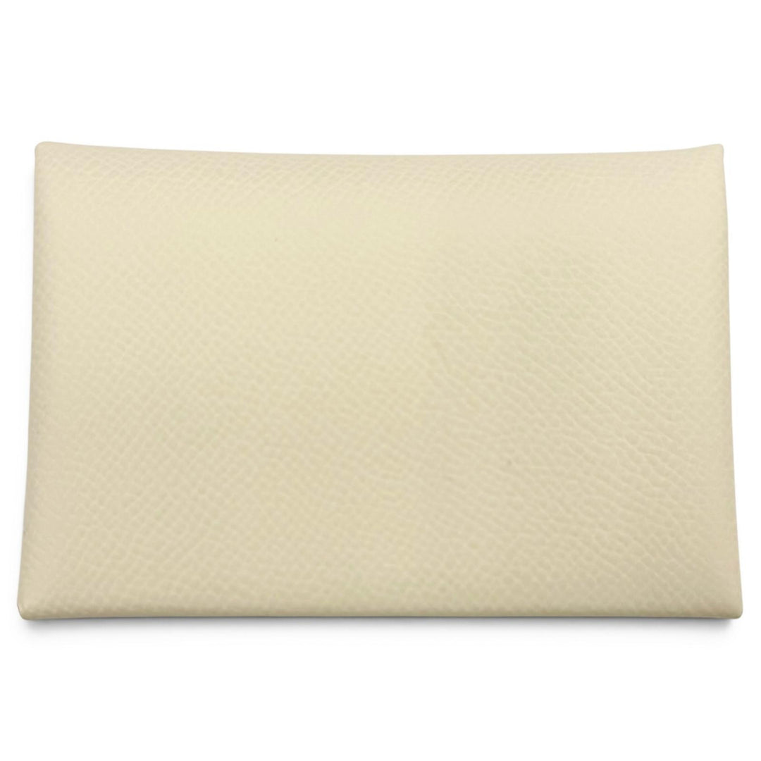 Pristine HERMES Bifold Wallet Calvi duo Epsom Leather Women