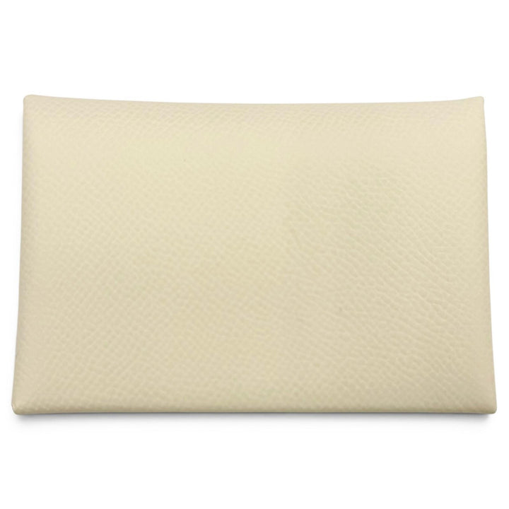 Pristine HERMES Bifold Wallet Calvi duo Epsom Leather Women