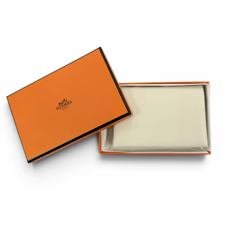 Pristine HERMES Bifold Wallet Calvi duo Epsom Leather Women