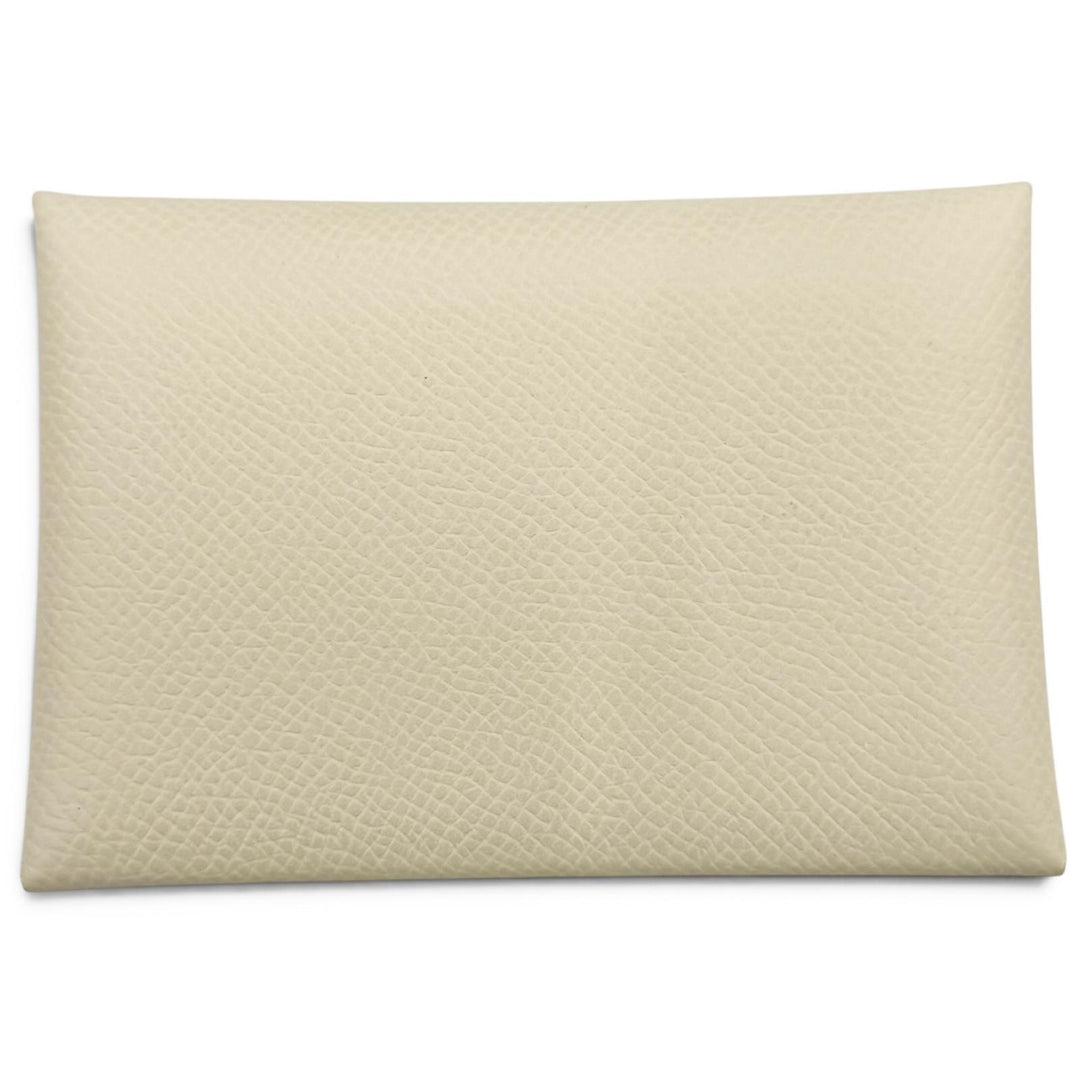 Pristine HERMES Bifold Wallet Calvi duo Epsom Leather Women