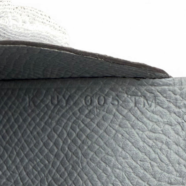 Pristine HERMES Bifold Wallet Calvi duo Serie Metal Epsom Leather Women