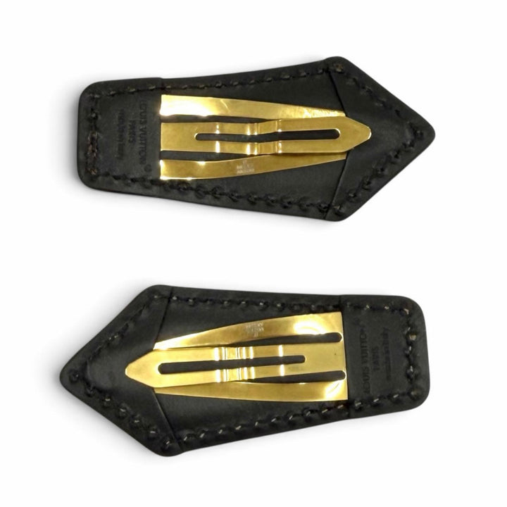 Excellent LOUIS VUITTON Valletta Set 2 Barrette LV Backstage Mini Brown M02185