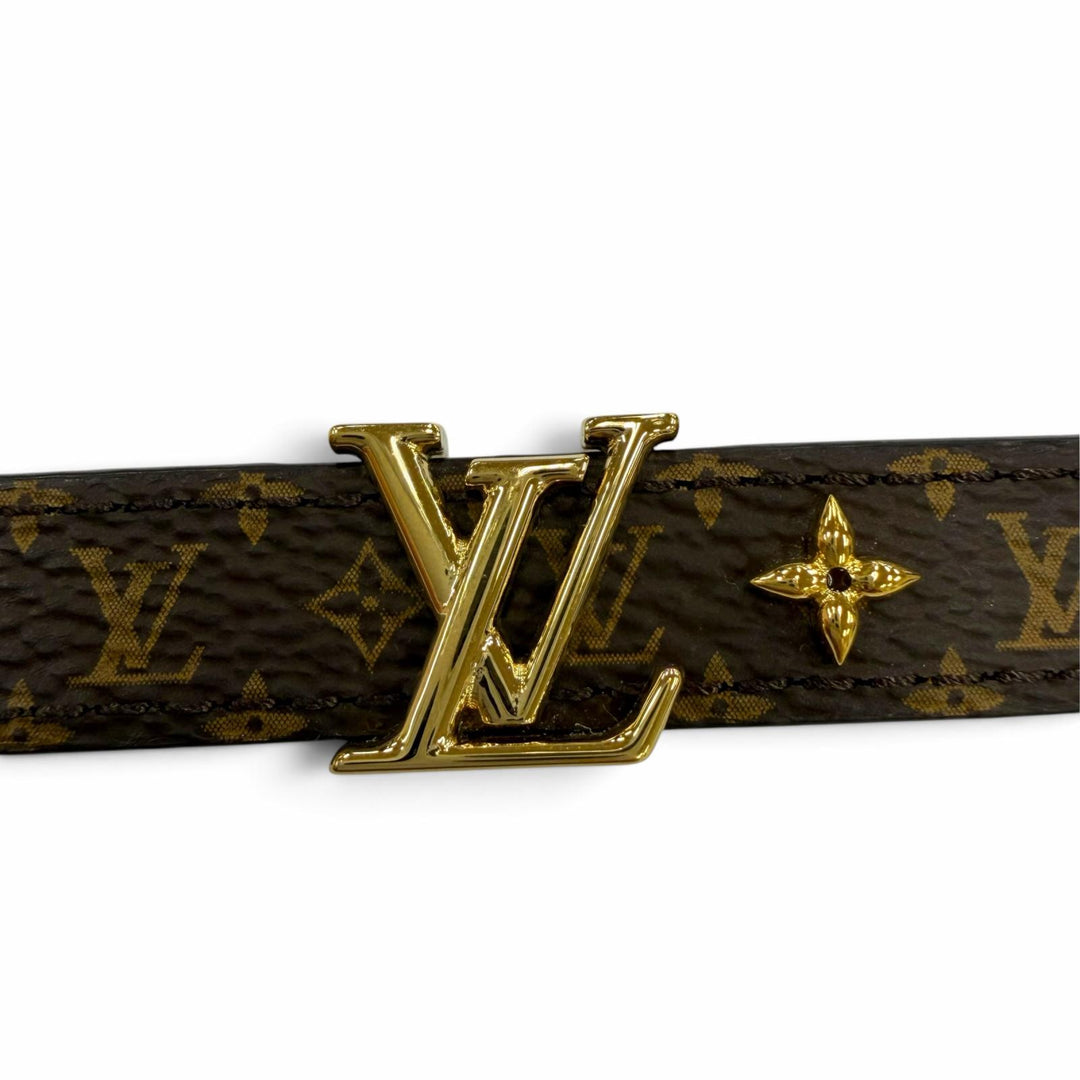 Great LOUIS VUITTON LV Iconic Monogram Bracelet Brown leather Women 19 M8526
