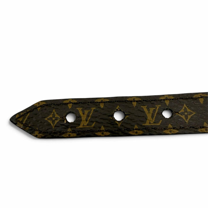 Great LOUIS VUITTON LV Iconic Monogram Bracelet Brown leather Women 19 M8526