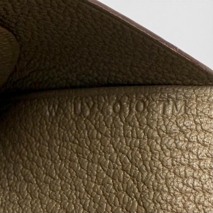 Excellent HERMES Bifold Wallet Calvi duo Serie Metal Shave Women