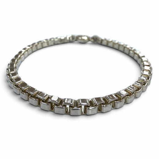 Great TIFFANY&Co. bracelet Venetian Chain Silver 925 mens