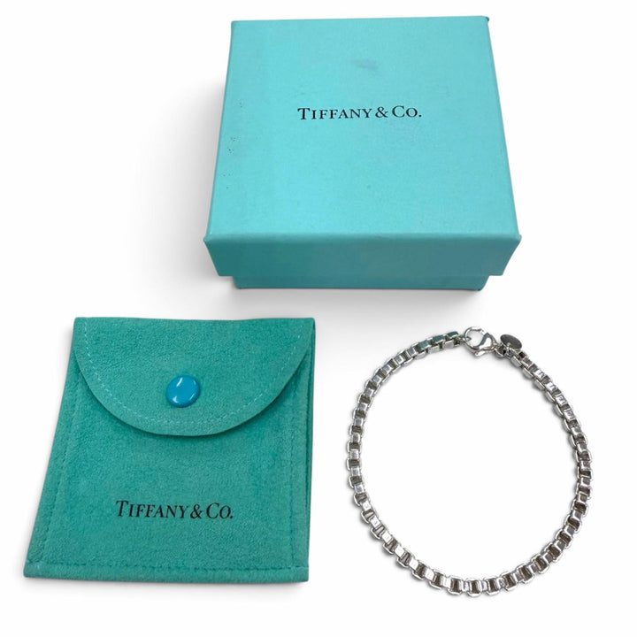 Great TIFFANY&Co. bracelet Venetian Chain Silver 925 mens