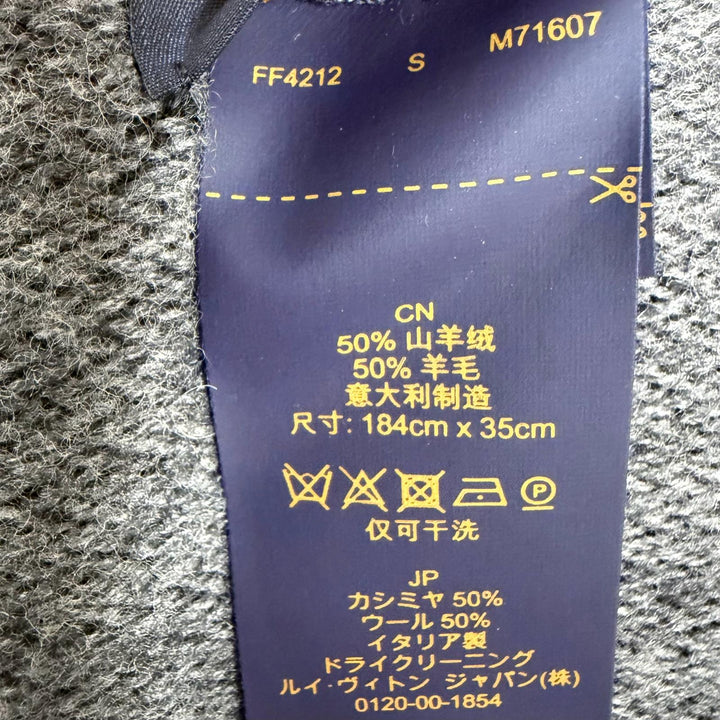 Great LOUIS VUITTON Scarf monogram gradient Noir cashmere mens M71607