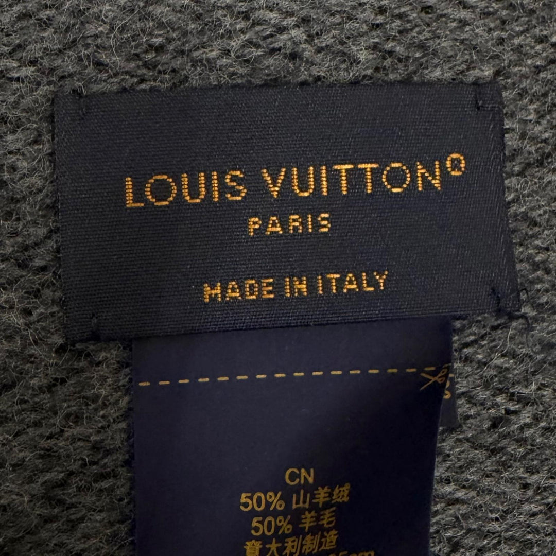 Great LOUIS VUITTON Scarf monogram gradient Noir cashmere mens M71607