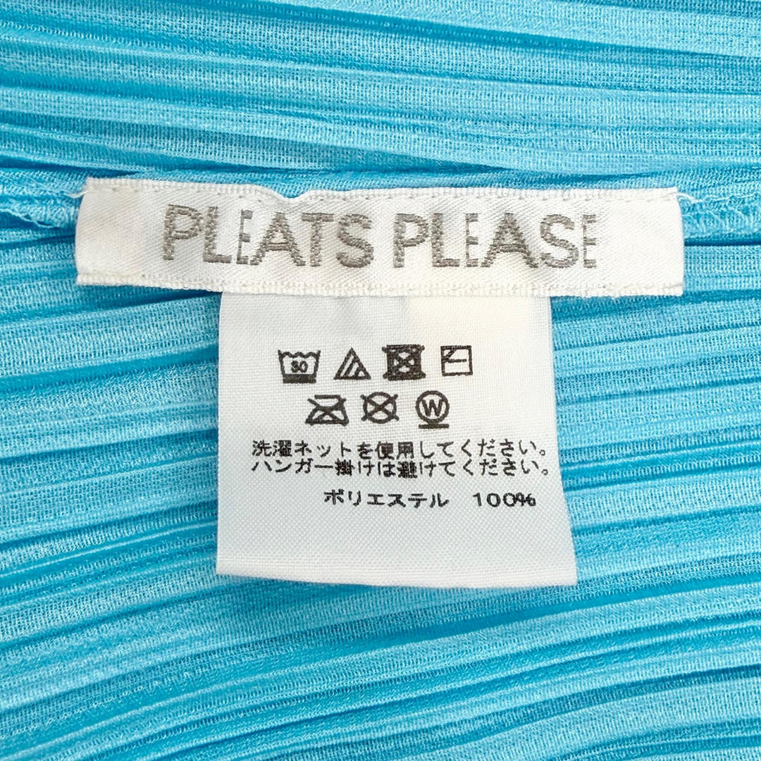 Excellent PLEATS PLEASE Tunic Sleeveless balloon top Blue 3 Women PP71-JH573