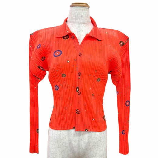 Excellent PLEATS PLEASE 横尾忠則 Long sleeve shirt Space design 3 PP02-JJ101