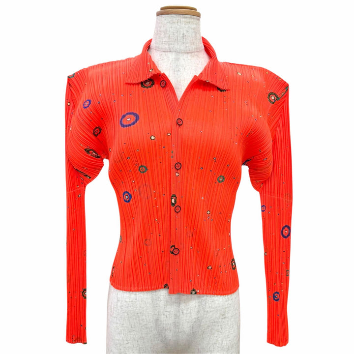 Excellent PLEATS PLEASE 横尾忠則 Long sleeve shirt Space design 3 PP02-JJ101