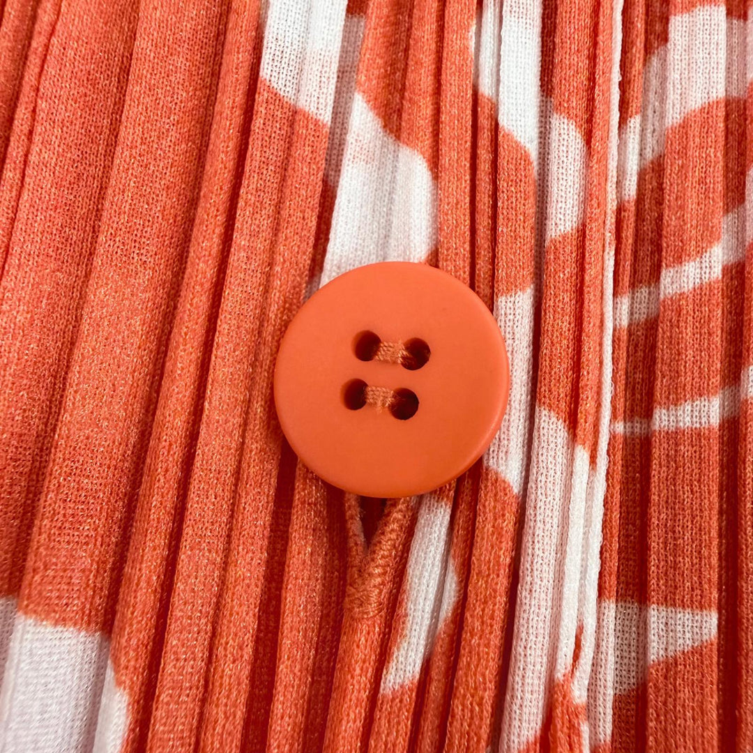 Excellent PLEATS PLEASE Best All-over print design, long length Orange series 4