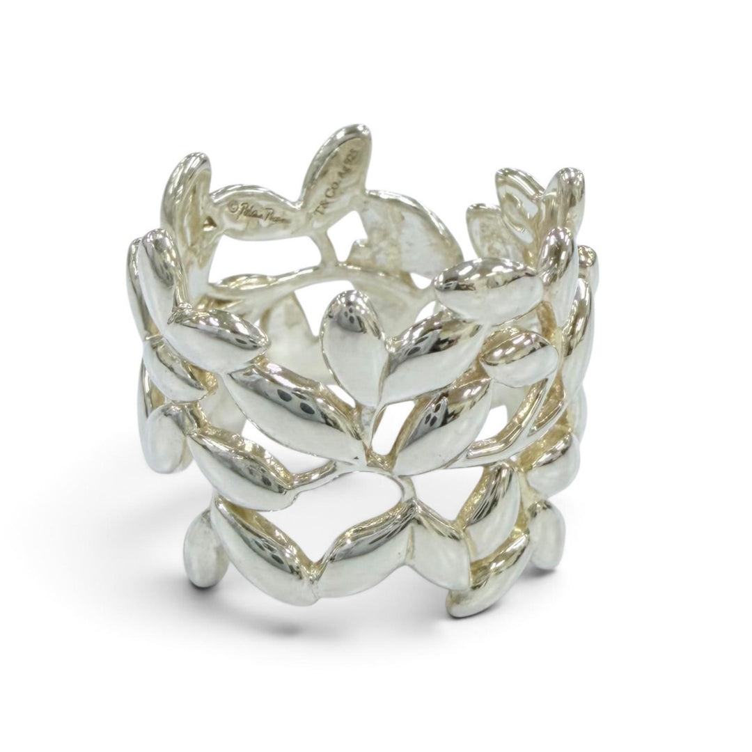 Great TIFFANY&Co. Ring ring Olive Leaf Wide Ring Silver AG925 Women