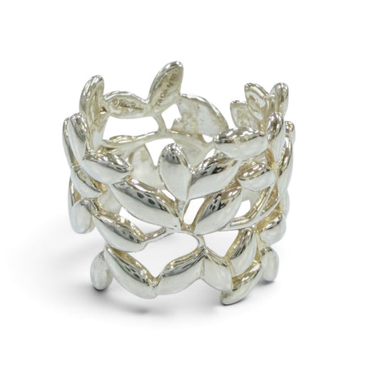 Great TIFFANY&Co. Ring ring Olive Leaf Wide Ring Silver AG925 Women