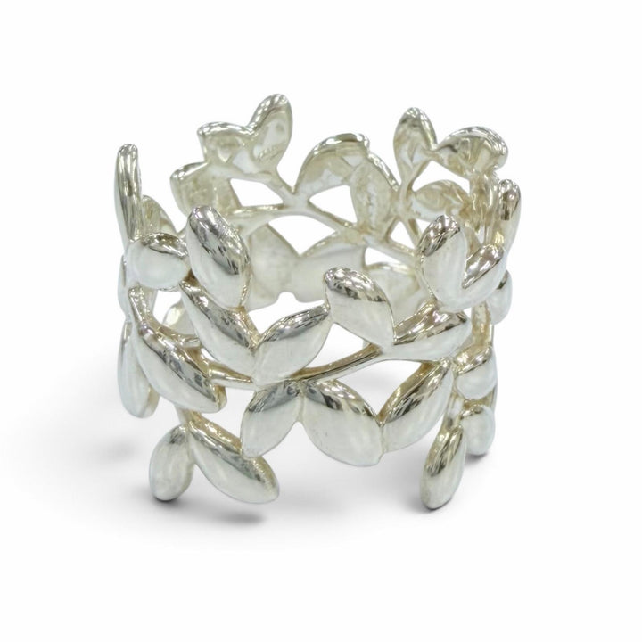 Great TIFFANY&Co. Ring ring Olive Leaf Wide Ring Silver AG925 Women