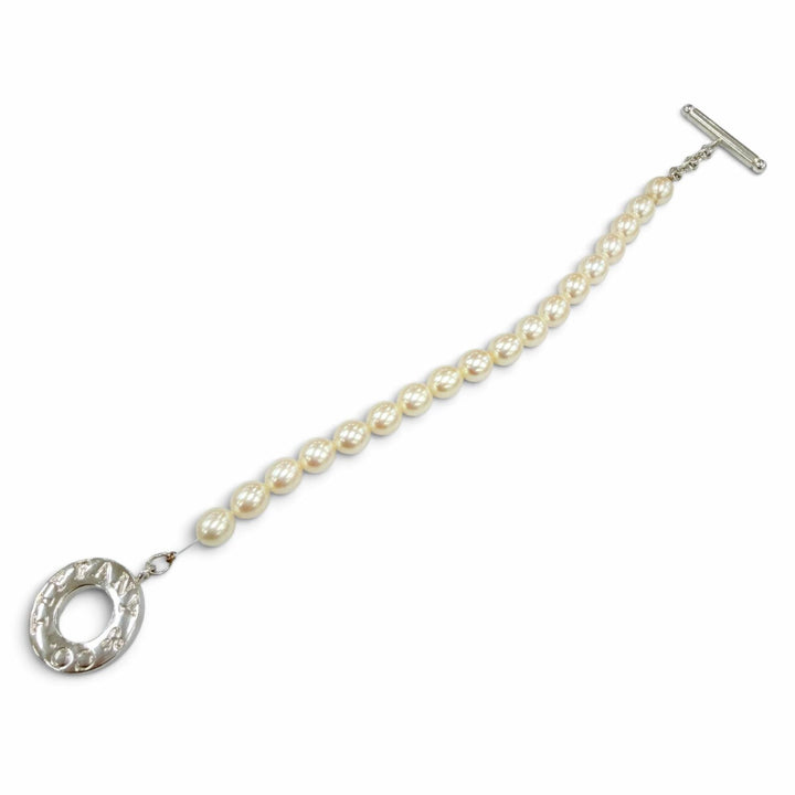 Great TIFFANY&Co. bracelet toggle Silver Freshwater pearl Women