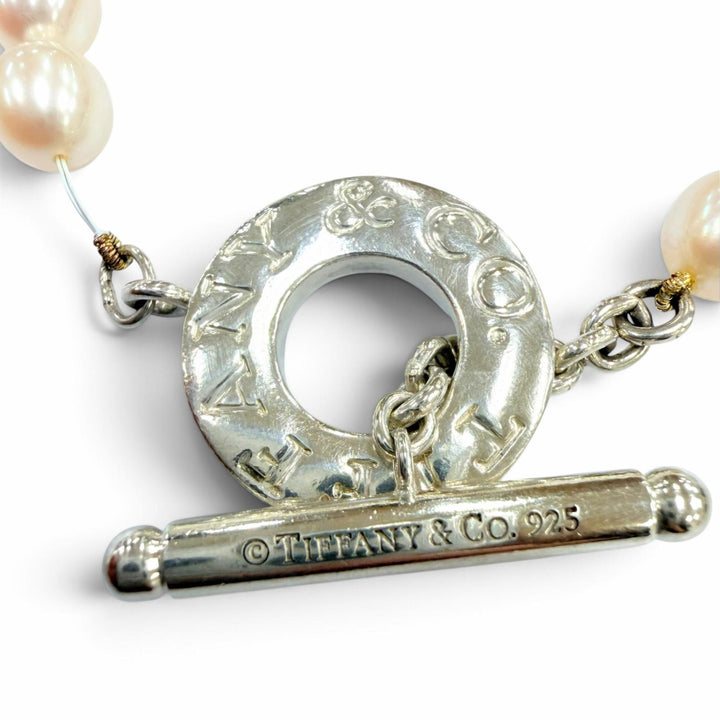Great TIFFANY&Co. bracelet toggle Silver Freshwater pearl Women