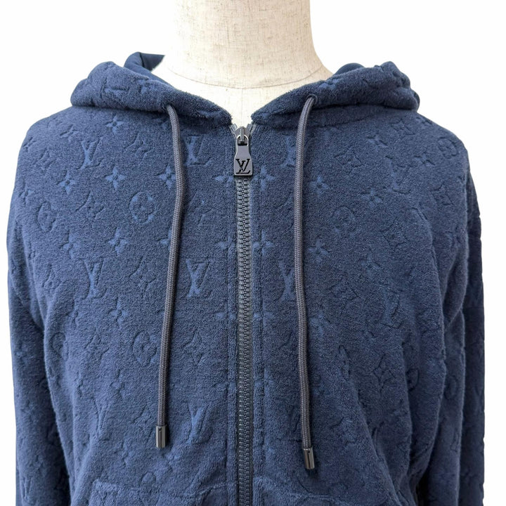 Excellent LOUIS VUITTON hoodie Monogram French Terry Zip Through Hoodie