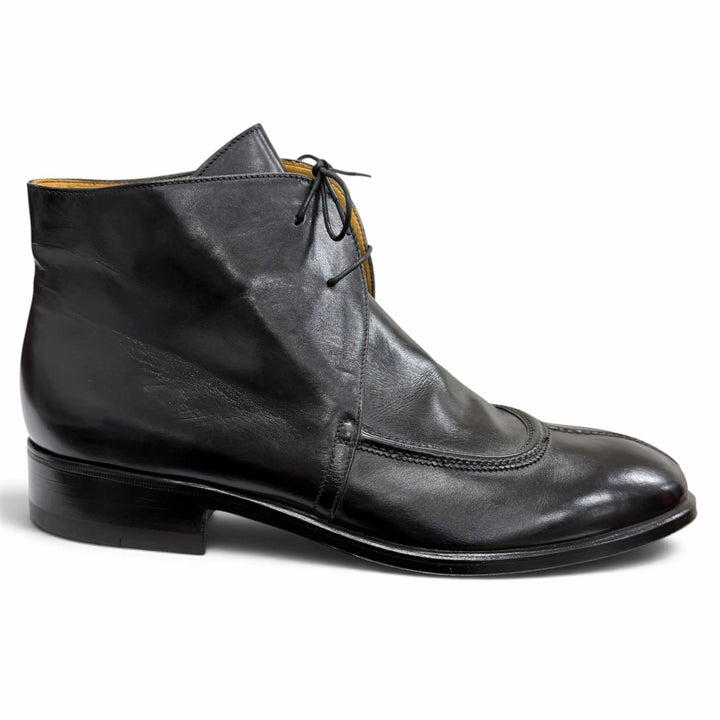 Excellent Enzo Bonafe Ankle boots 2-hole chukka boots black leather mens 8.5