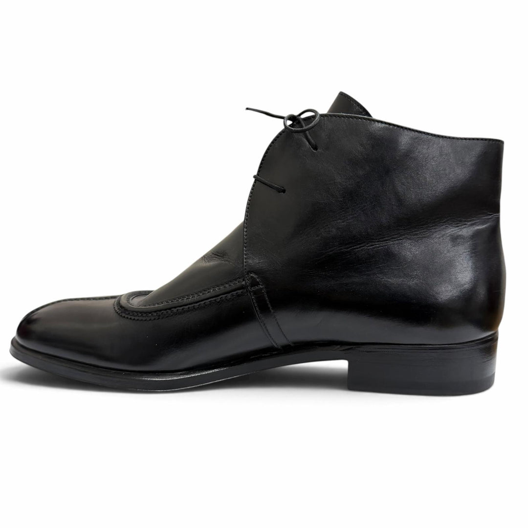 Excellent Enzo Bonafe Ankle boots 2-hole chukka boots black leather mens 8.5
