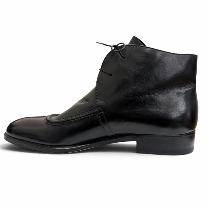 Excellent Enzo Bonafe Ankle boots 2-hole chukka boots black leather mens 8.5