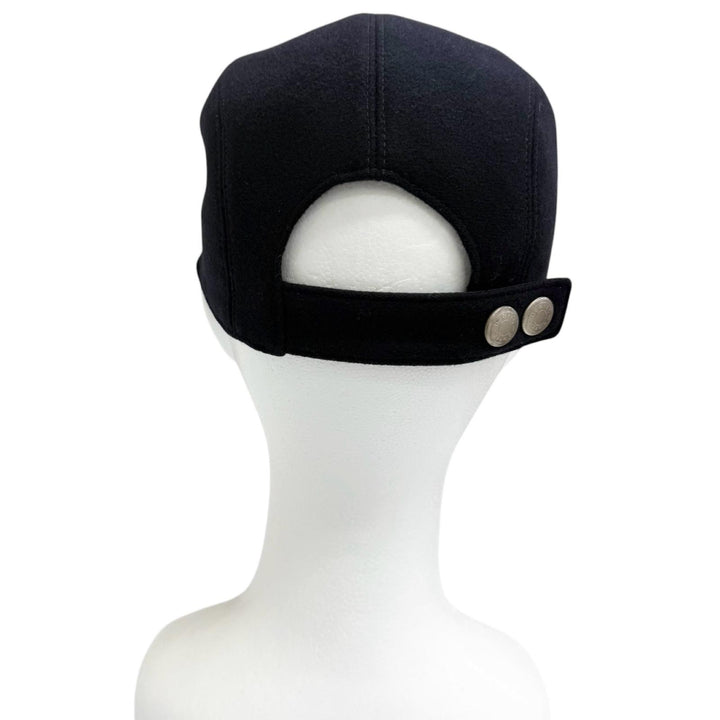 Great HERMES cap Nevada Cheval au Trait Navy cashmere mens
