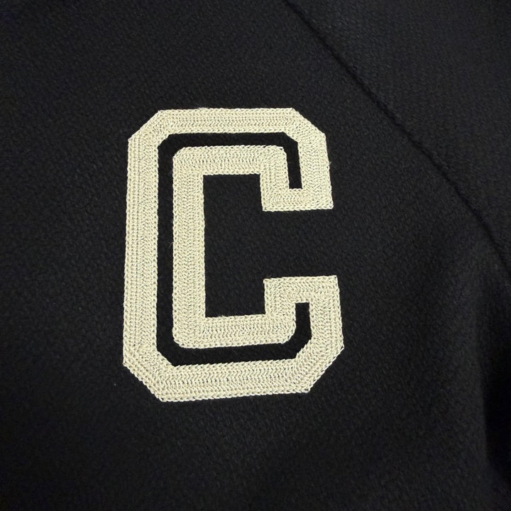 Excellent CELINE Bomber jacket C Logo College Teddy Jacket black