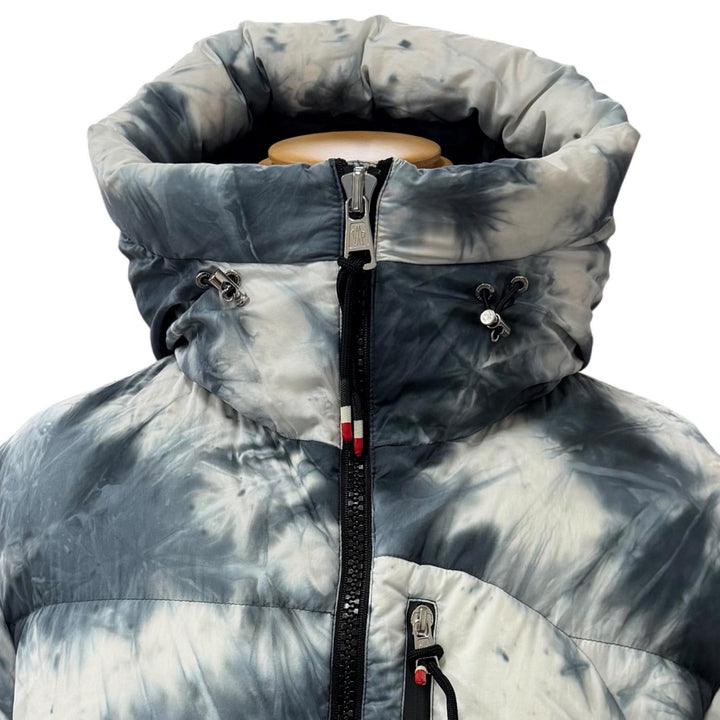 Great MONCLER GENIUS 2 Down jacket JOELE Tie-dye Pattern Large Logo Patch Navy 1
