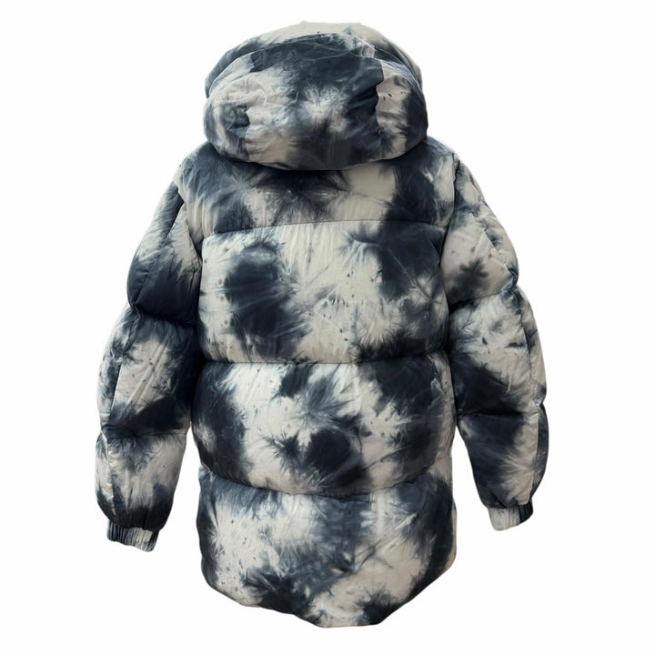 Great MONCLER GENIUS 2 Down jacket JOELE Tie-dye Pattern Large Logo Patch Navy 1