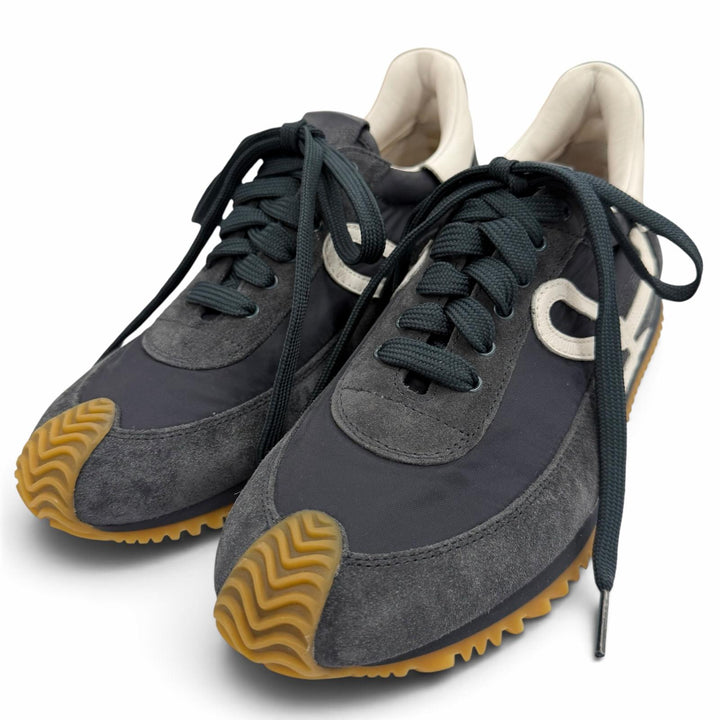 Excellent LOEWE sneakers flow runner Anagram logo lace-up Navy Nylon 39 592411