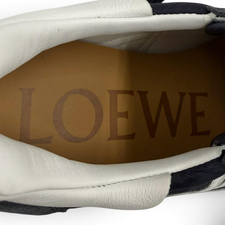 Excellent LOEWE sneakers flow runner Anagram logo lace-up Navy Nylon 39 592411
