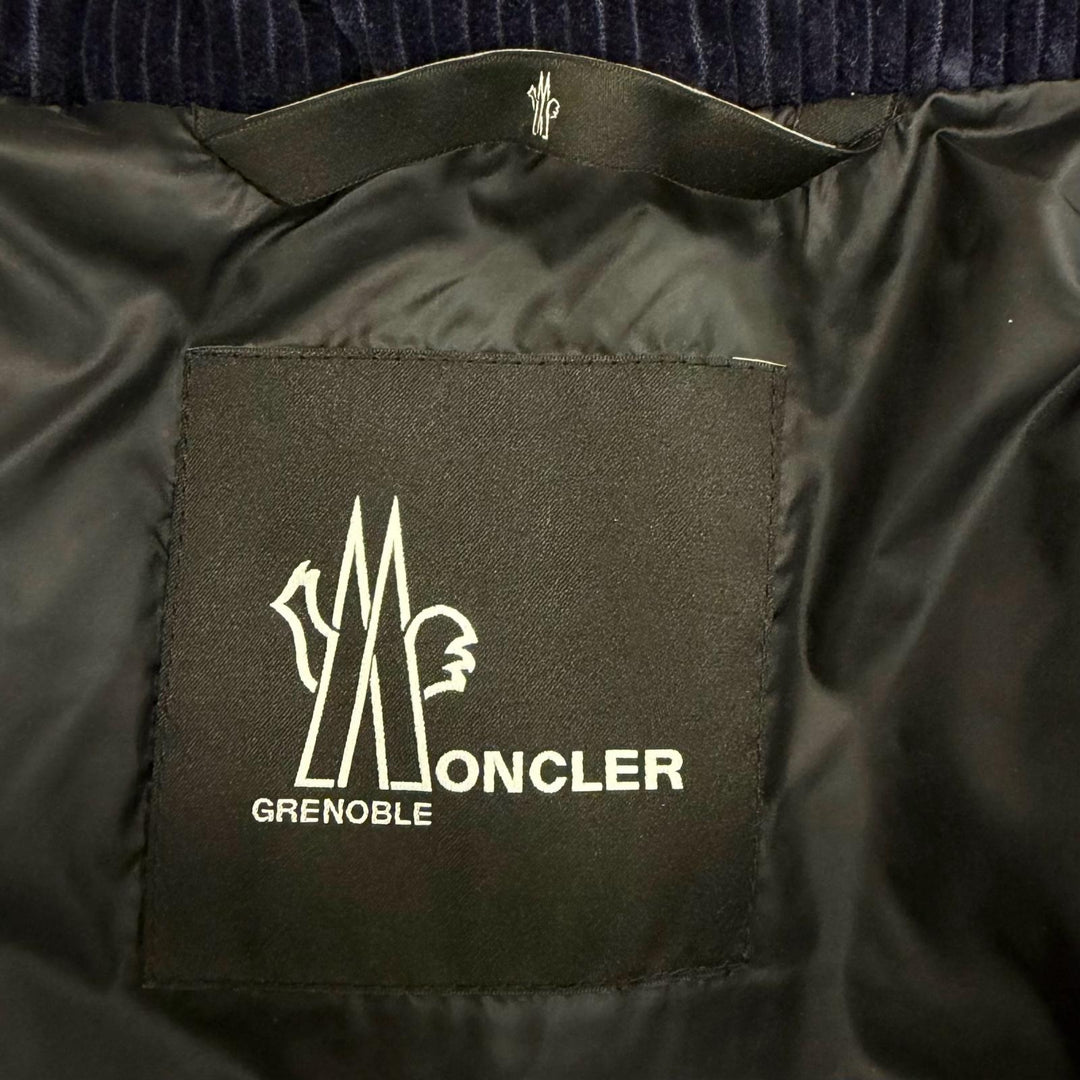 Excellent MONCLER GRENOBLE Down vest BERZIN GILET Logo patch Navy Nylon mens 0
