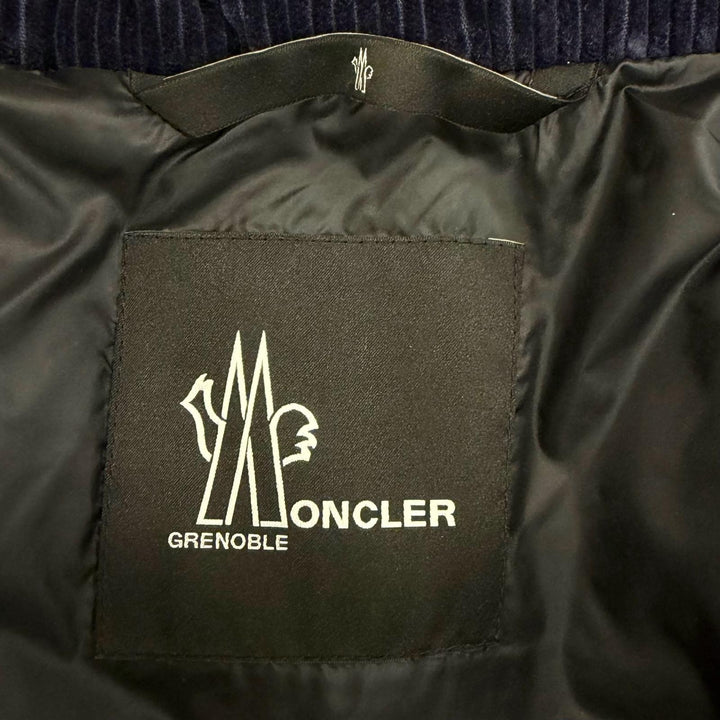 Excellent MONCLER GRENOBLE Down vest BERZIN GILET Logo patch Navy Nylon mens 0