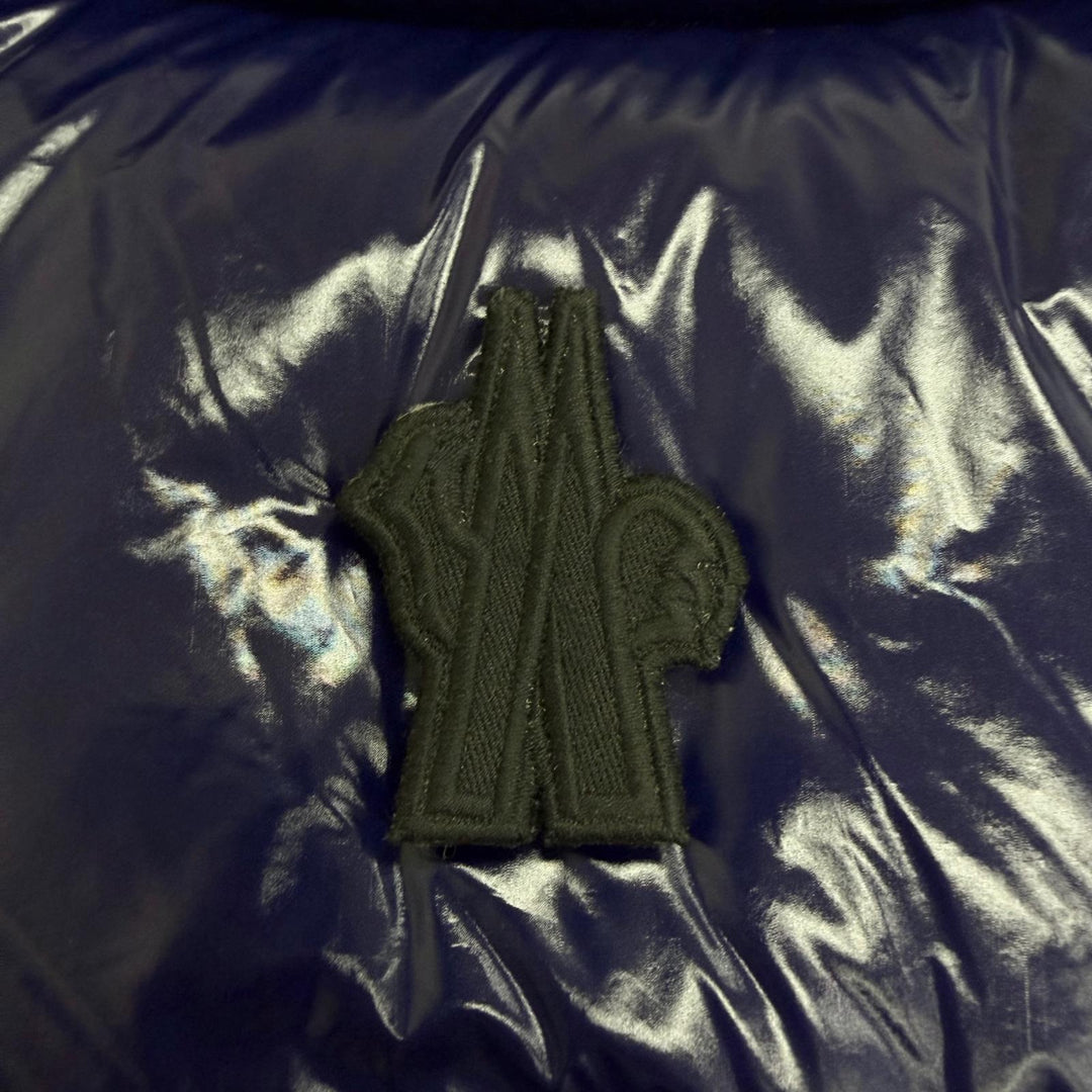 Excellent MONCLER GRENOBLE Down vest BERZIN GILET Logo patch Navy Nylon mens 0