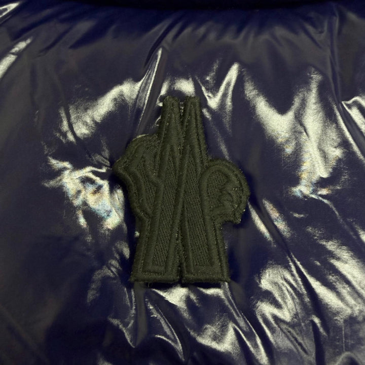 Excellent MONCLER GRENOBLE Down vest BERZIN GILET Logo patch Navy Nylon mens 0