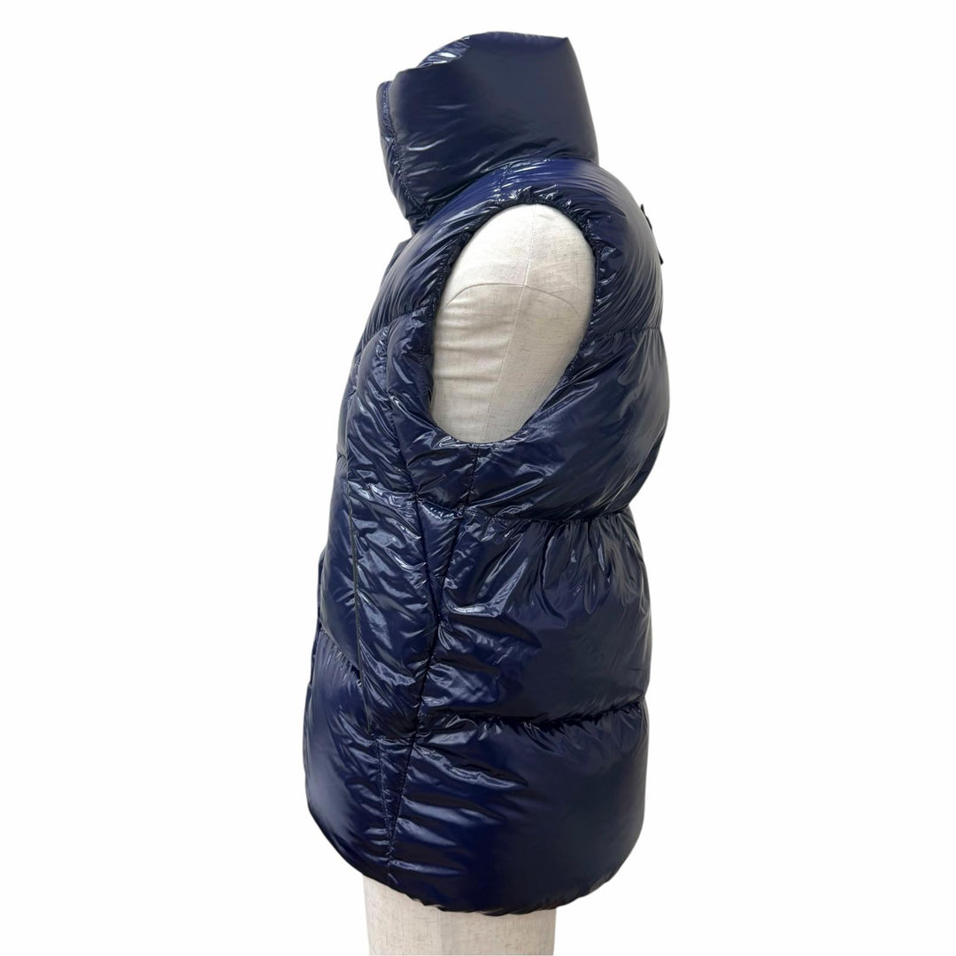 Excellent MONCLER GRENOBLE Down vest BERZIN GILET Logo patch Navy Nylon mens 0