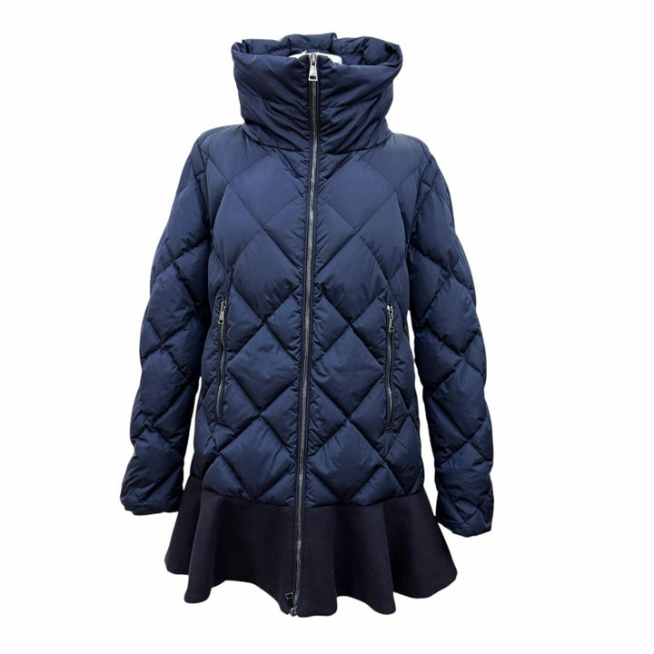 Great MONCLER down coat VOUGLANS Flared hem, switching design, ZIP UP Navy 2