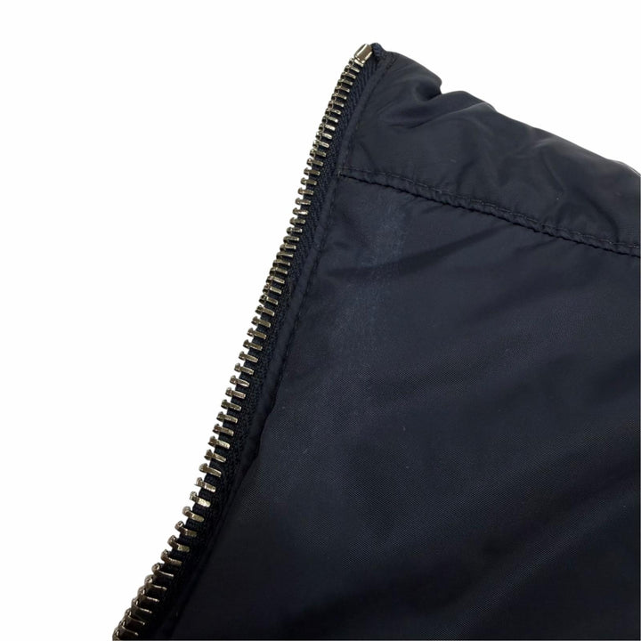 Great MONCLER down coat VOUGLANS Flared hem, switching design, ZIP UP Navy 2