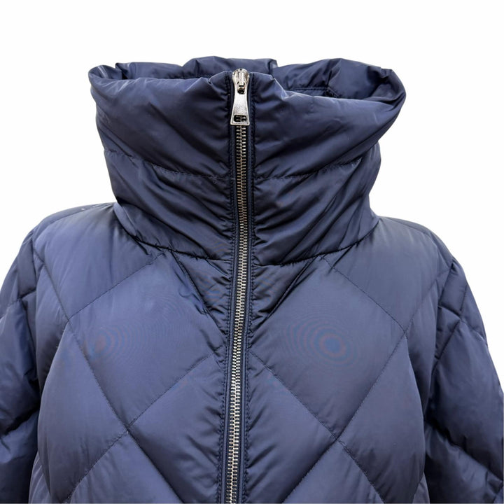 Great MONCLER down coat VOUGLANS Flared hem, switching design, ZIP UP Navy 2