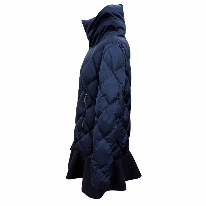 Great MONCLER down coat VOUGLANS Flared hem, switching design, ZIP UP Navy 2