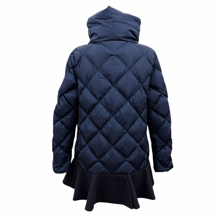 Great MONCLER down coat VOUGLANS Flared hem, switching design, ZIP UP Navy 2