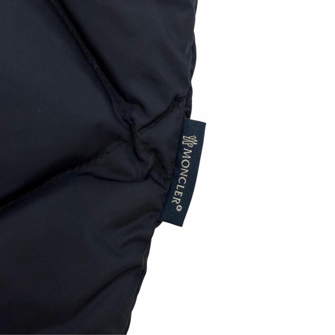 Great MONCLER down coat VOUGLANS Flared hem, switching design, ZIP UP Navy 2
