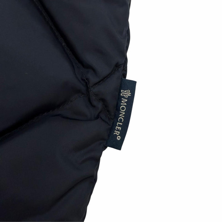 Great MONCLER down coat VOUGLANS Flared hem, switching design, ZIP UP Navy 2