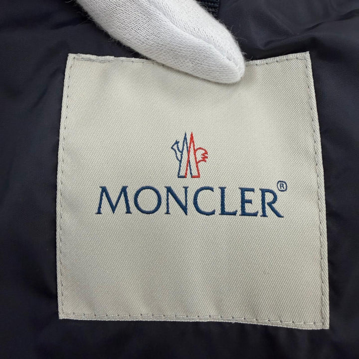 Great MONCLER down coat VOUGLANS Flared hem, switching design, ZIP UP Navy 2