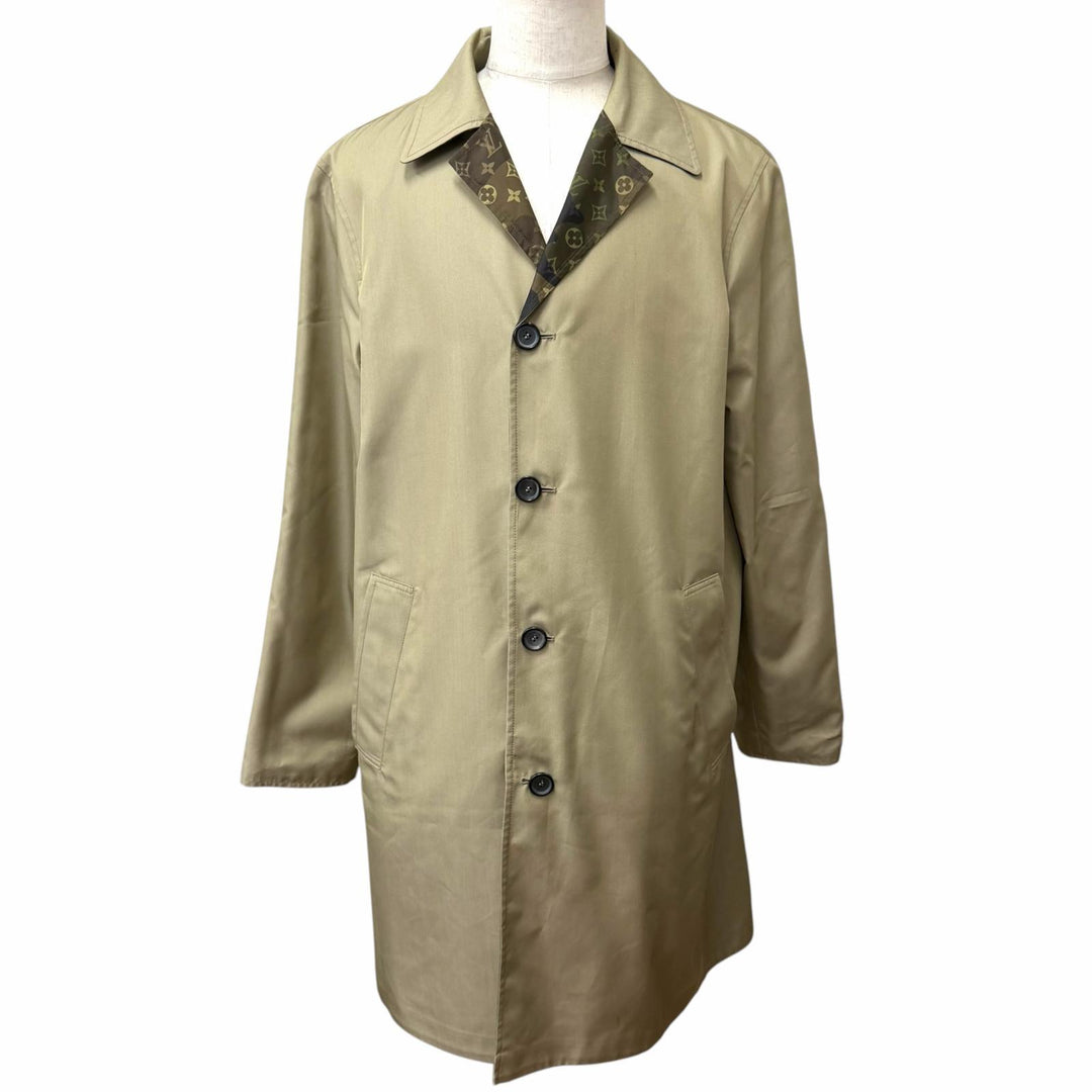 Excellent LOUIS VUITTON Supreme coat reversible beige mens 52