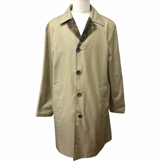 Excellent LOUIS VUITTON Supreme coat reversible beige mens 52