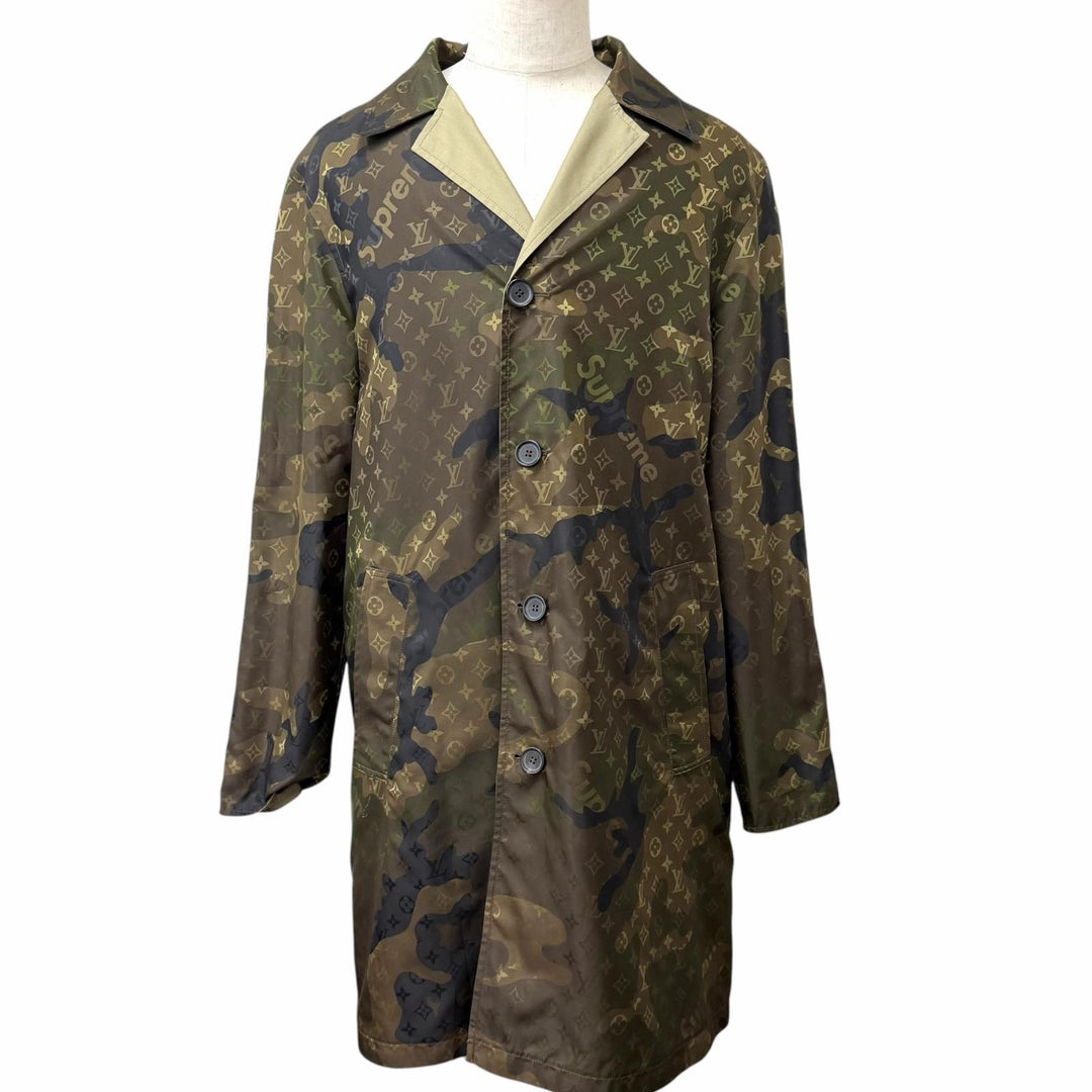 Excellent LOUIS VUITTON Supreme coat reversible beige mens 52