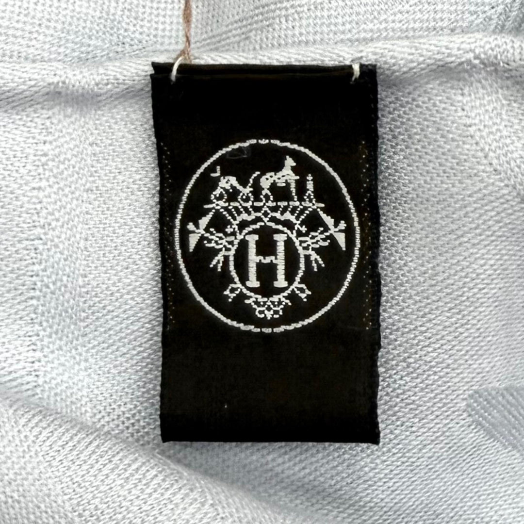 Pristine HERMES shawl New Libris Fringe large scarf muffler cashmere 262494S 57
